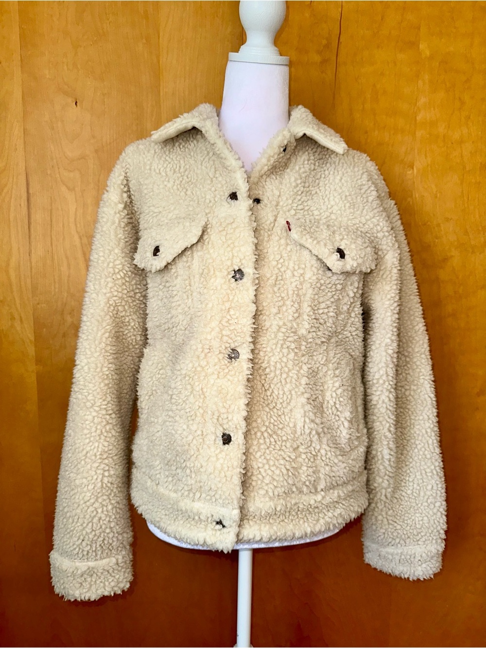 Levi's Cream Teddy Sherpa Jacket - Women's